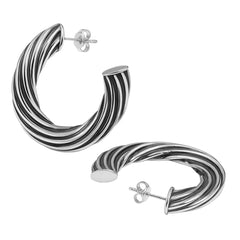 Arracada Torcida Vintage 3.8 cm Plata .925