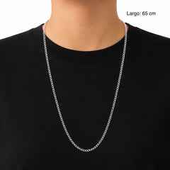 Cadena Cubana 3.5mm Abierta Plata .925