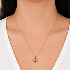 Dije Corazón Bombeado de 1.8cm Oro 10K