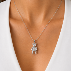 Dije Inspirado Oso 1:1 Oso Grande con Circonias Plata .925
