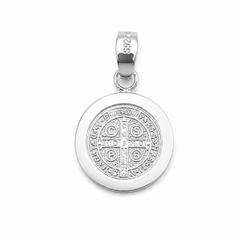 Dije Medalla de San Benito de 2cm Plata .925