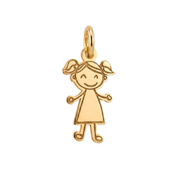 Dije Niña Coletas Oro 10K