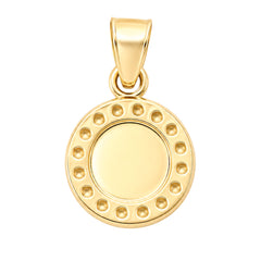 Dije Medalla de la Virgen de Guadalupe con Micro Circonias Oro 10K