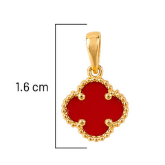 Dije Inspirado Flor Van C Roja Oro 10K