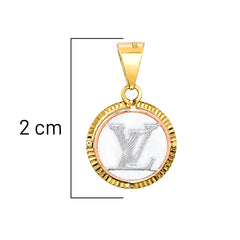 Dije Inspirado LV Diamantado Oro 10K