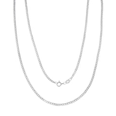 Cadena Cubana 2mm Abierta Plata .925