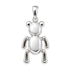 Dije Inspirado Oso 1:1 Oso Grande con Circonias Plata .925
