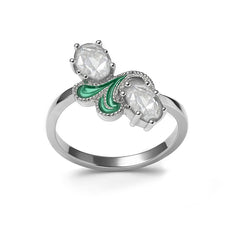 Anillo Circonias con Esmalte Plata .925 con Rodio