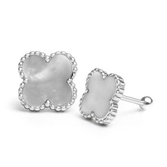 Broquel Flor Economico Esmaltado Inspirado Van C Chico Plata .925