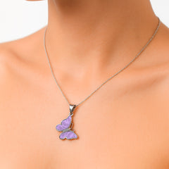 Dije Mariposa Madre Perla Plata .925