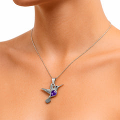 Dije Colibri con Circonia y Micro Circonias 2.5cm Plata .925