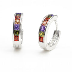 Huggies Linea de Circonias Plata .925 con Rodio