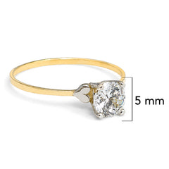 Anillo Solitario Maxi Oro 10K