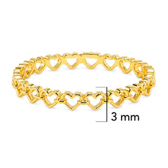 Anillo Silueta de Corazones Oro 10K