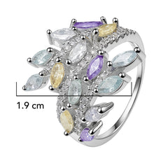 Anillo Circonia Ice Con Micro Circonias Plata .925 Con Baño De Rodio