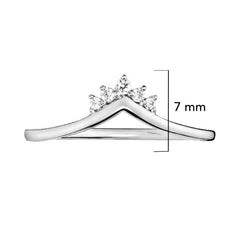 Anillo Inspirado Pan 1:1 Tiara de los Deseos con Circonias Plata.925
