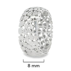 Anillo Filigrana Cruces Colección Esencia Plata .925 Baño de Rodio