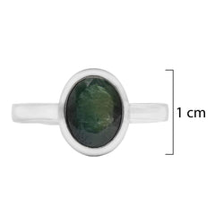 Anillo Piedras Preciosas Heated zafiro, Plata .925 con Baño de Rodio