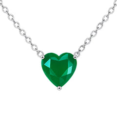 Collar Turmalina Paraiba Corazón, Plata .925 con Rodio
