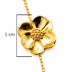 Collar Flor Sakura Chica Colección Florecer Plata .925 con Baño de Oro 18k