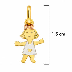 Dije Niña con Vestido Oro 14K