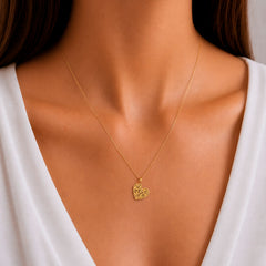 Dije Corazon Calado Oro 14k