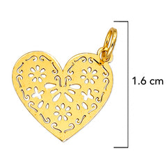 Dije Corazon Calado Oro 14k