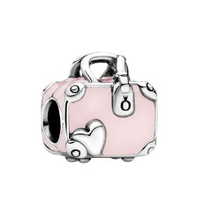 Charm Inspirado Pan 1:1 Maleta Love Travel, Plata .925