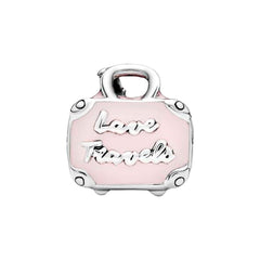 Charm Inspirado Pan 1:1 Maleta Love Travel, Plata .925