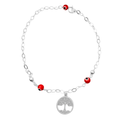 Tobillera Dije Árbol de la vida con Ojo Turco Plata .925
