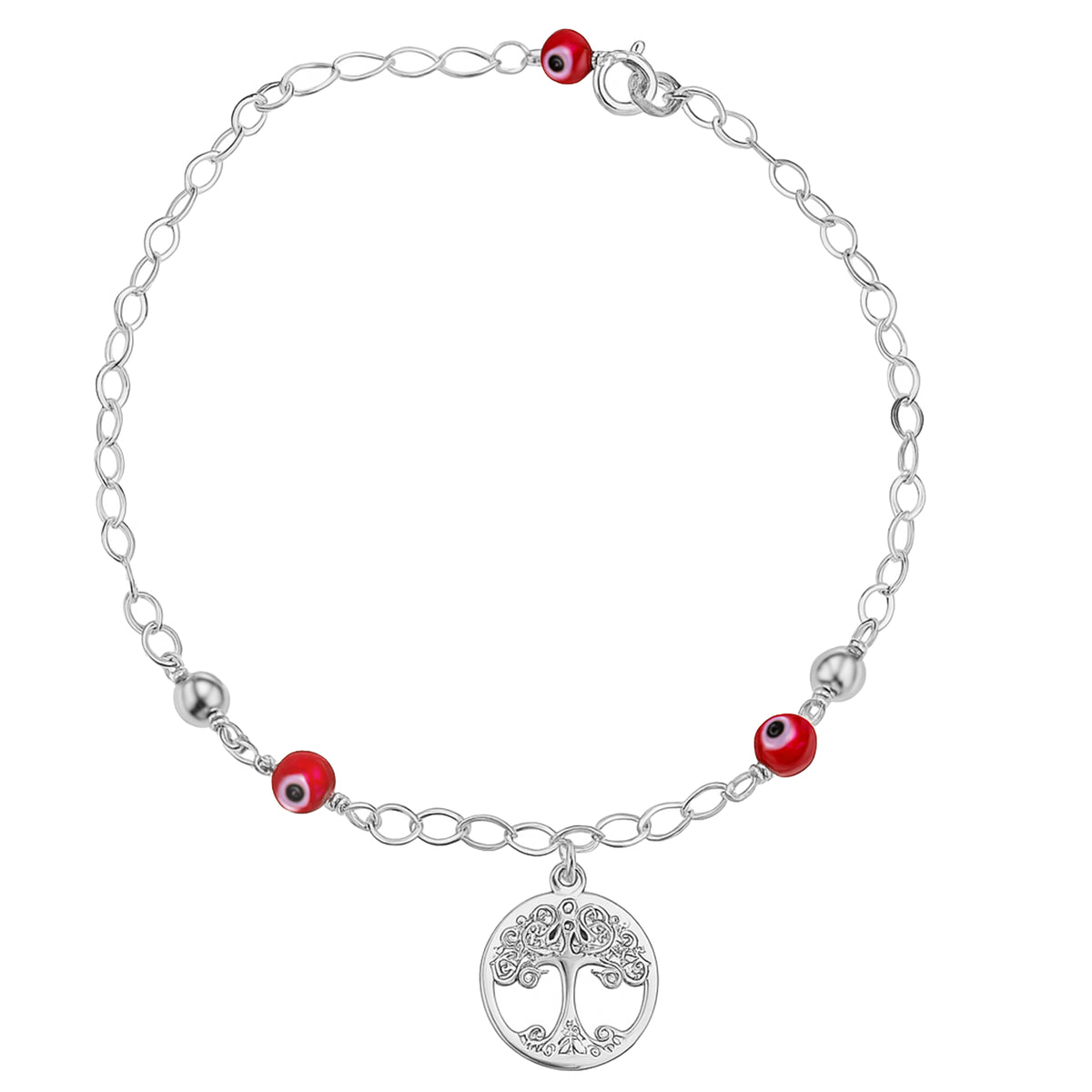 Tobillera árbol de la vida Plata .925