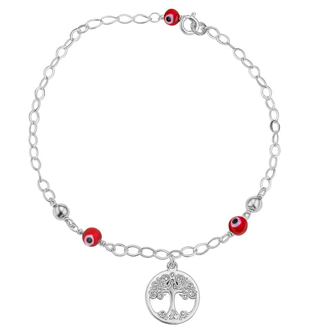 Tobillera árbol de la vida Plata .925