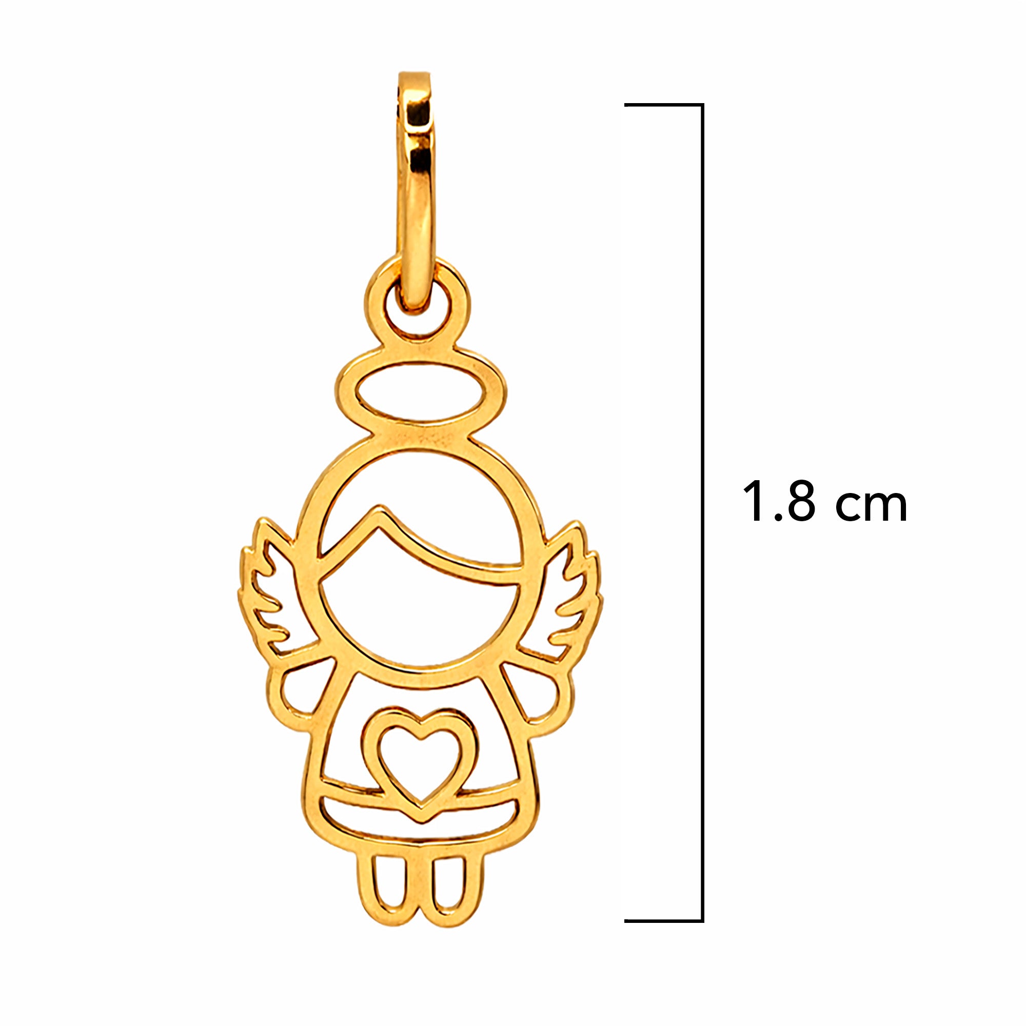 Dije Silueta de Angel Oro 14K