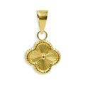 Dije Flor Inspirado Van C Diamantado Oro 10K