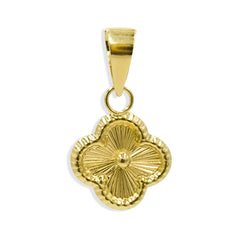 Dije Flor Inspirado Van C Diamantado Oro 10K