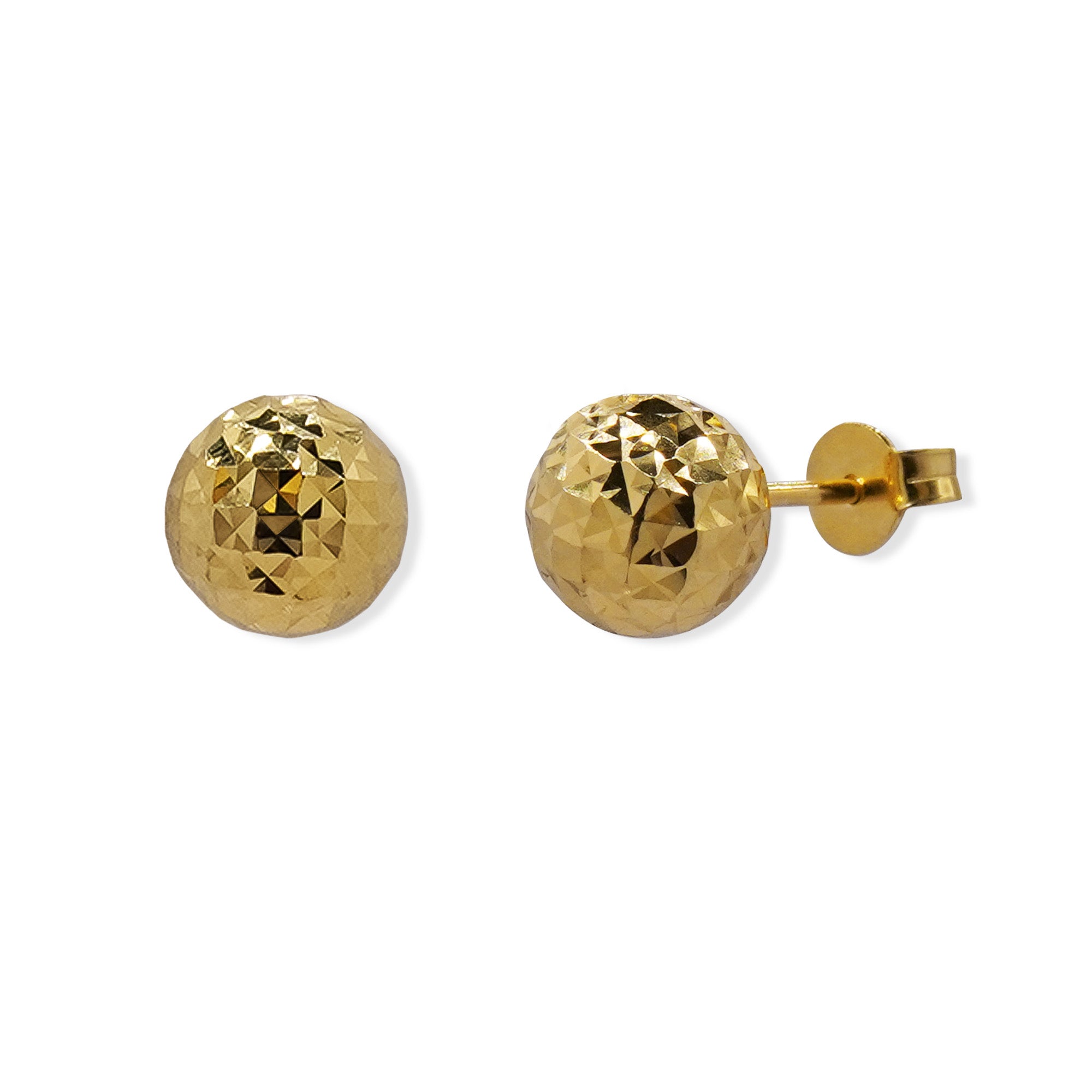 Arete Bolita de 4.8mm Diamantada Oro 10K