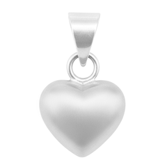 Dije Corazón Bombeado de 2.5cm Plata .925