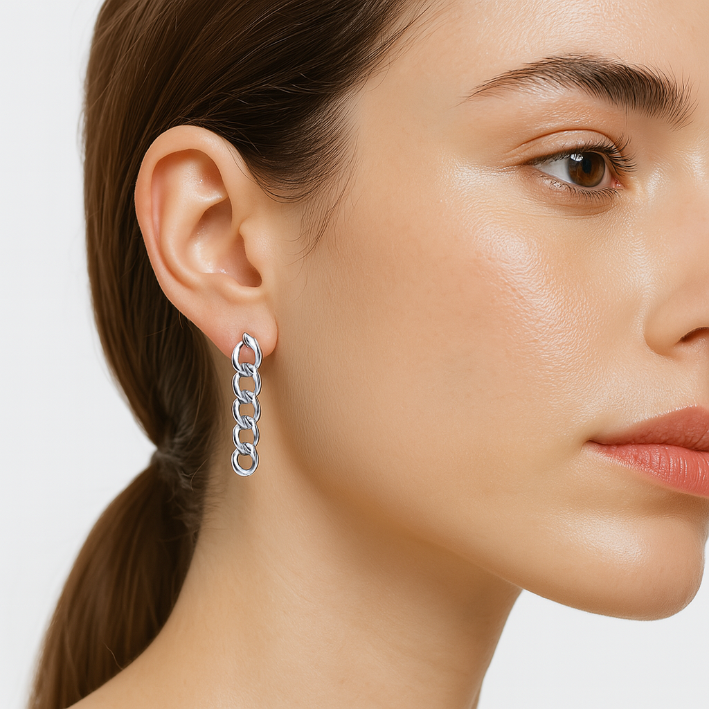 Arete eslabones Plata .925