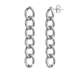 Arete Largo Eslabones Grandes Hecho a Mano Plata .925