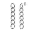Arete Largo Eslabones Grandes Hecho a Mano Plata .925