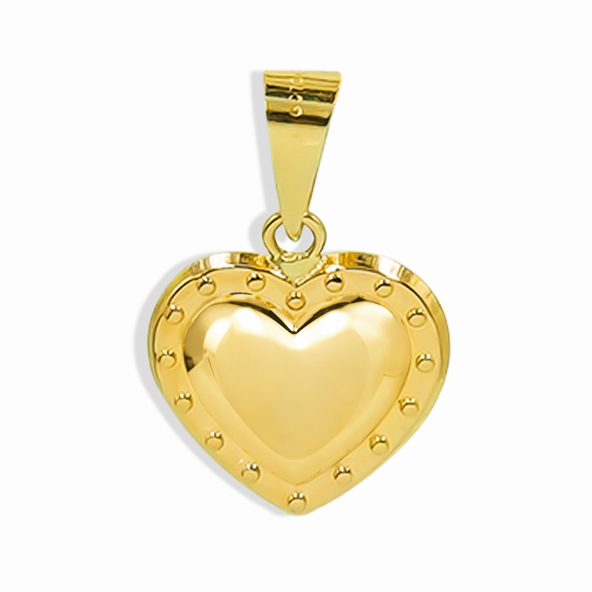 Dije Corazón Bombeado de 2cm Oro 10K