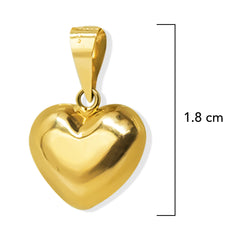 Dije Corazón Bombeado de 1.8cm Oro 10K