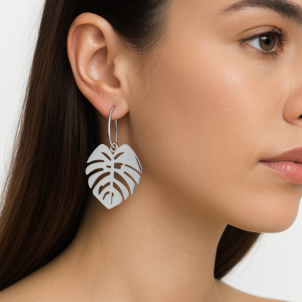 Arete hoja Plata .925
