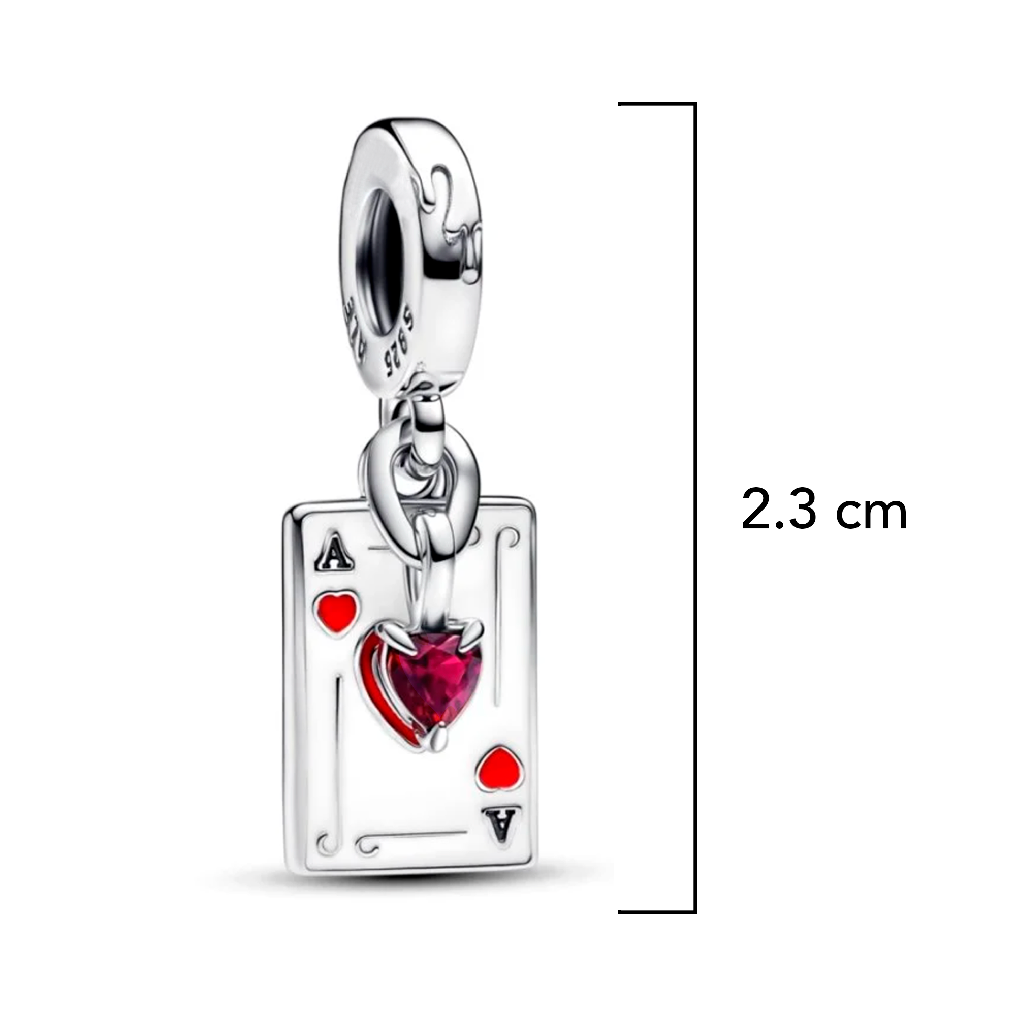 Charm Inspirado Pan 1:1 Reina de Corazones Plata .925