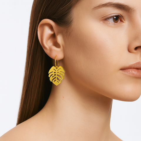 Arete hoja Plata .925