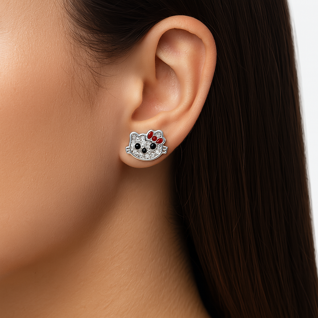 Broquel kitty Plata .925