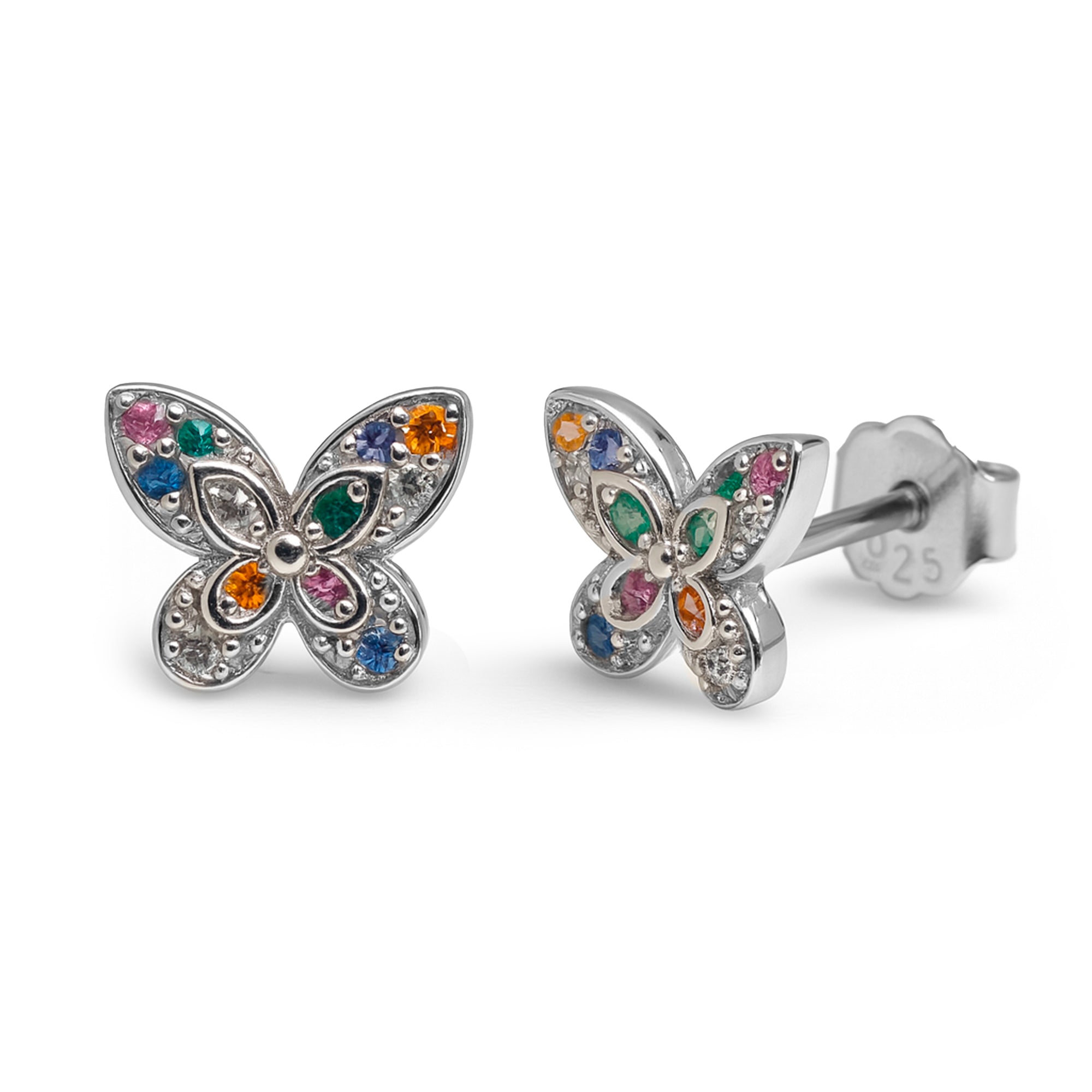 Broquel mariposa Plata .925