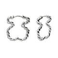 Arracada Inspirado Osos 1:1 Torcido, 2.2 cm Plata .925
