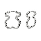 Arracada Inspirado Osos 1:1 Torcido, 2.2 cm Plata .925