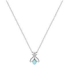 Collar Catarina Opalo con Circonia Plata .925 con Rodio